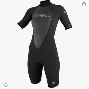 BNWT O'Neill Women's Reactor 2mm Short Sleeve Back Zip Spring Wetsuit Size 6